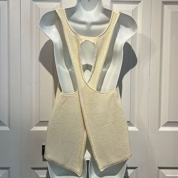 Don’t Ask Why Cream Cotton Open Back Top Made In Italy O/S - Picture 4 of 11